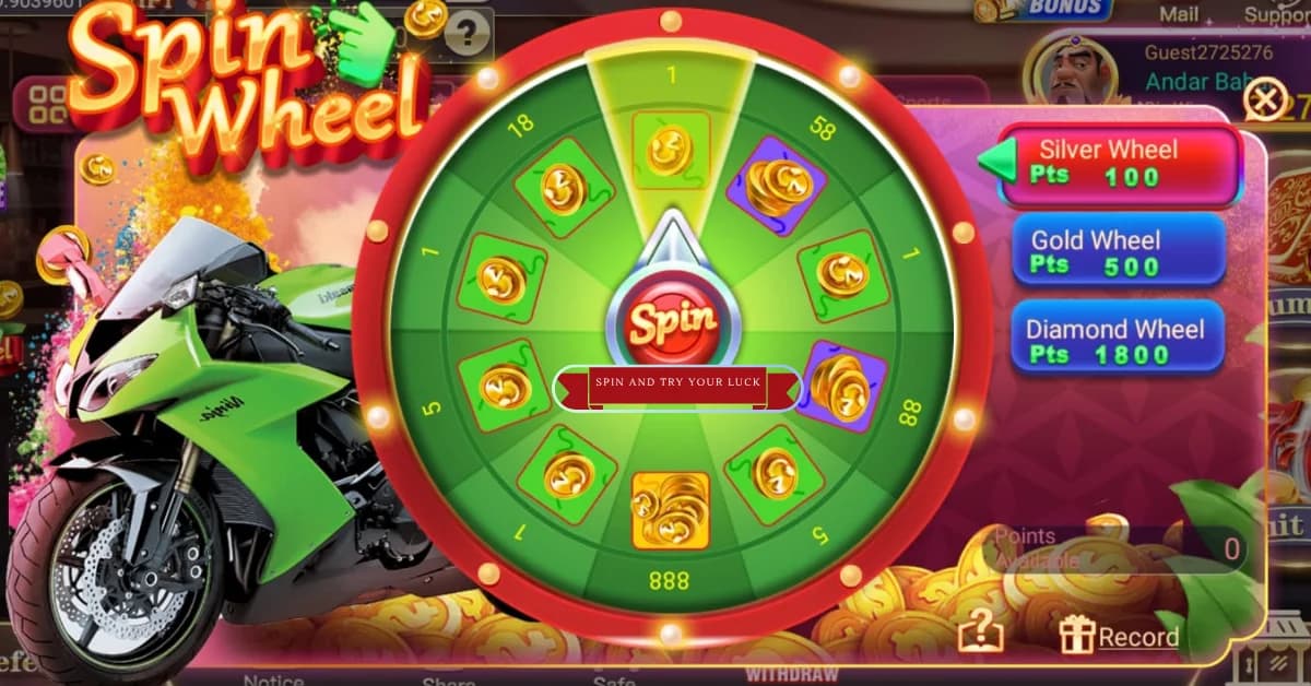 3 Patti Blue daily spin wheel bonus and free rewards